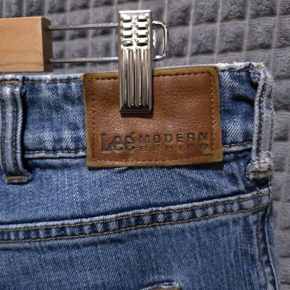 Stretch Comfort Blue Jeans 38x29 Mens L342 Straight Leg Medium Wash Western Work - Picture 9 of 16